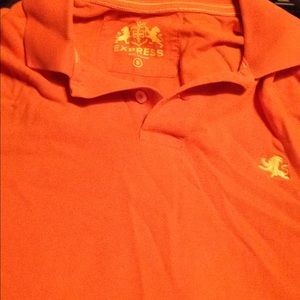Men's Express polo in orange.